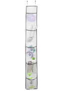 ALYER Hanging Storage Shower Caddy Organizer,Mesh Pockets for Bathroom,Closet,Pantry (Gray)