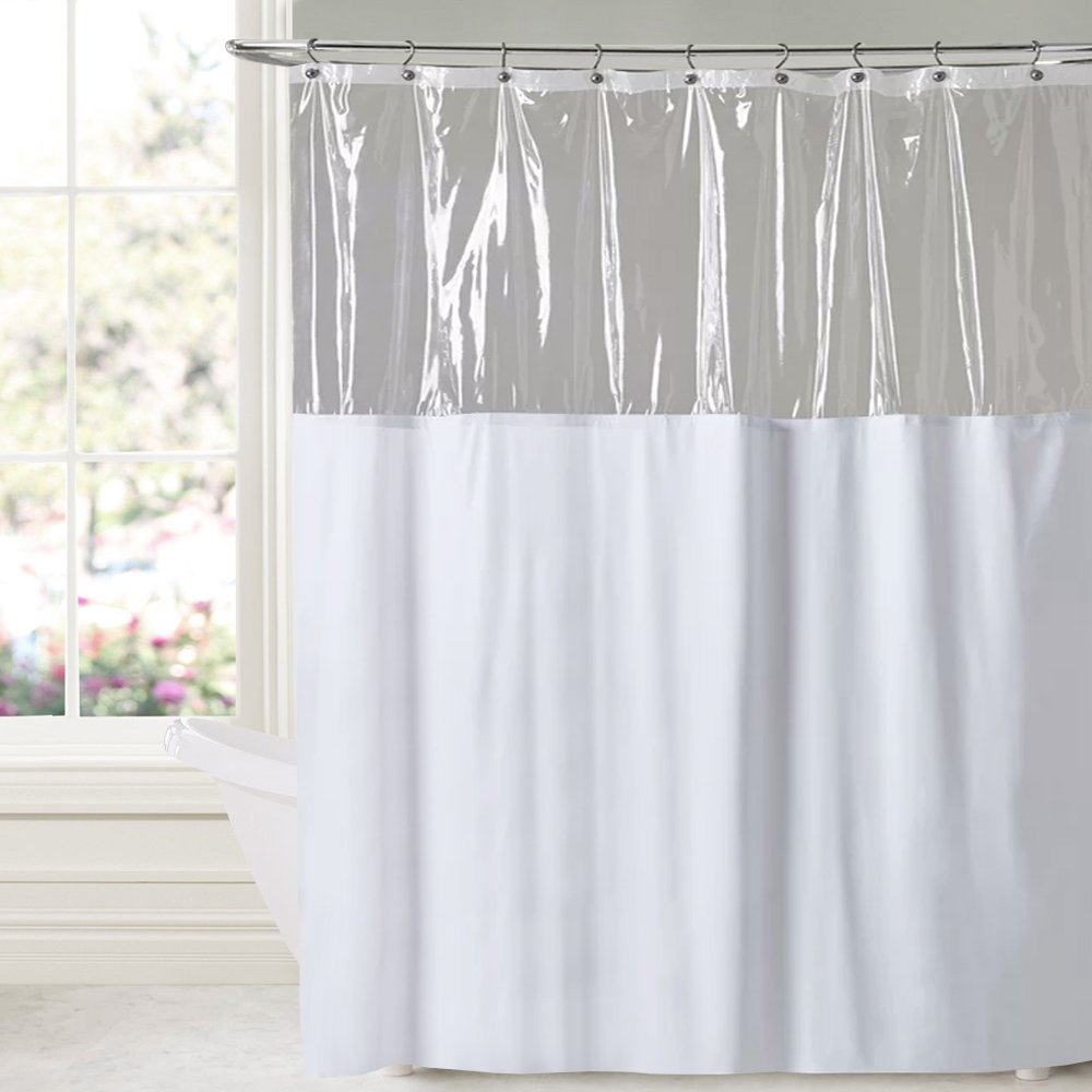 Sweet Home Collection 10 Gauge Vinyl Shower Curtain 72' X 72'