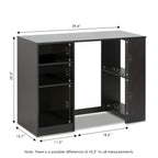 FURINNO Computer Study Writing Desk, Espresso, Model:15110EXBR
