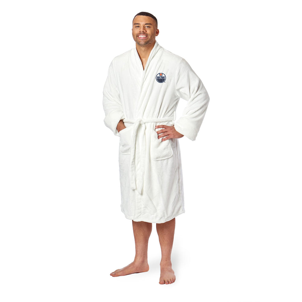 Northwest NHL Edmonton Oilers Unisex-Adult Silk Touch Bath Robe, Large/X-Large, Team Colors