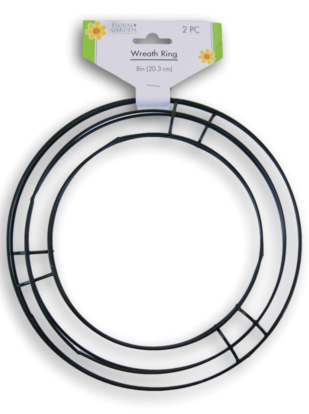 Fantastic Fall Floral Garden Wire Metal Wreath Form - 8 Inch Diameter - 2 Count