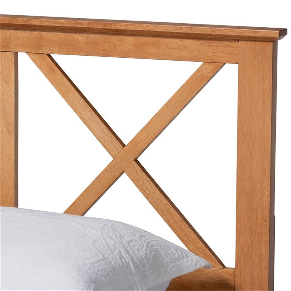 Baxton Studio Galvin Modern and Contemporary Brown Finished Wood Queen Size Platform Bed