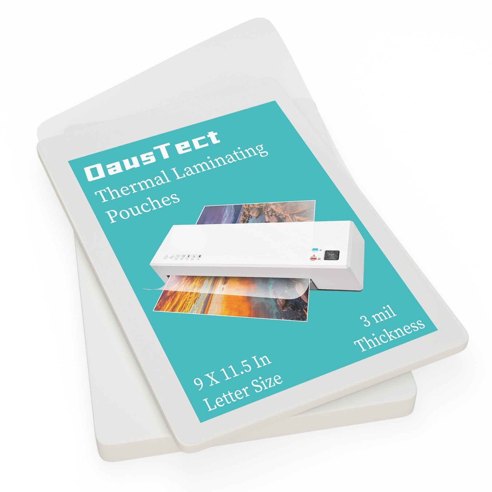 3 Mil Laminating Sheet 500 Pack, Clear 9 X 11.5 Inch Thermal Laminating Pouches For Thermal Laminator, Holds 8.5 X 11 Inch Lette