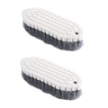 TOMATUS Flexible and Bendable Scrub Brush for Tubs, Sink, Tile Walls, Countertops and Floors, Pack of 2, White