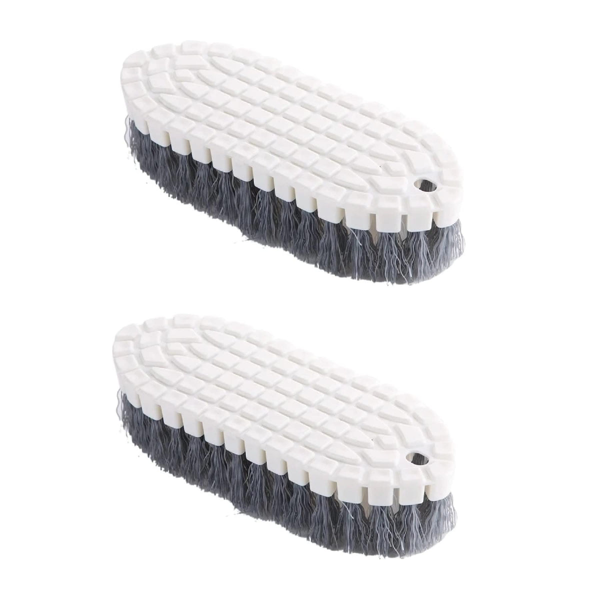 TOMATUS Flexible and Bendable Scrub Brush for Tubs, Sink, Tile Walls, Countertops and Floors, Pack of 2, White