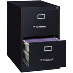 Lorell 2-Drawer Vertical File, Legal, 18 by 26-1/2 by 28-3/8-Inch, Black