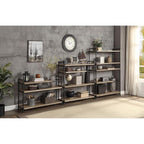 Acme Brantley Bookshelf with 3 Wooden Shelves in Oak and Sandy Black