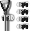 Hyrixdirect Mop And Broom Holder Wall Mount Heavy Duty Stainless Steel Wall Mounted Broom Organizer Laundry Room Home Garden Gar