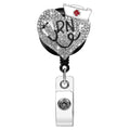 Soleebee Nurse Badge Reel, 24' Retractable Badge Holder With Swivel Alligator Clip Bling Rhinestone Id Badge Holder For Nurse D
