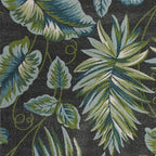HomeRoots 3'X5' Grey Floral Polypropylene Rug