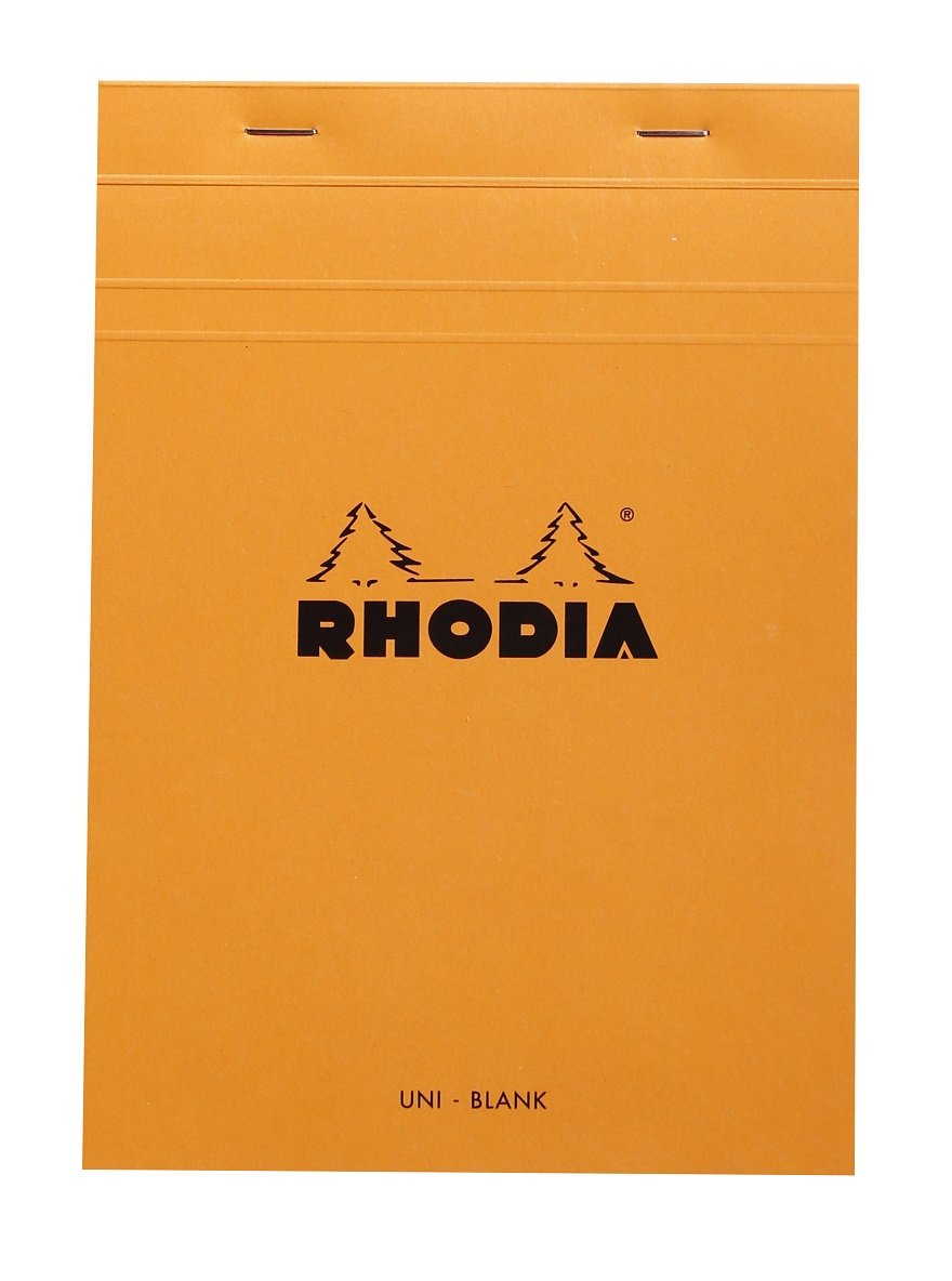 Rhodia Notepad, No16 A5, Plain Blank - Orange