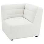 Coaster Sunny Contemporary Faux Leather Upholstered Corner in Natural