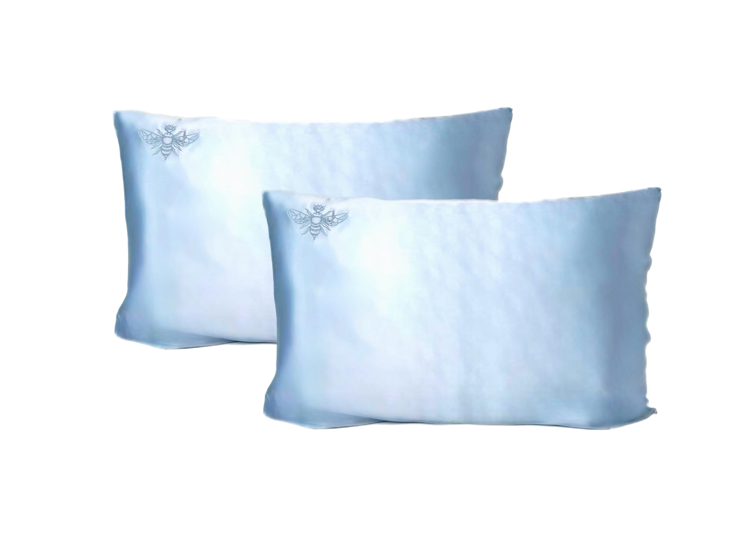 Queen Bee Silk - 2 Pack Silk Pillowcase For Hair And Skin - 22 Momme Mulberry Silk - Charmeuse Weave - Envelope Closure - Queen