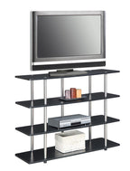 Convenience Concepts Designs2Go XL Highboy 4 Tier TV Stand Home_Furniture_and_Decor, 47.25"L x 15.75"W x 36.25"H, Black