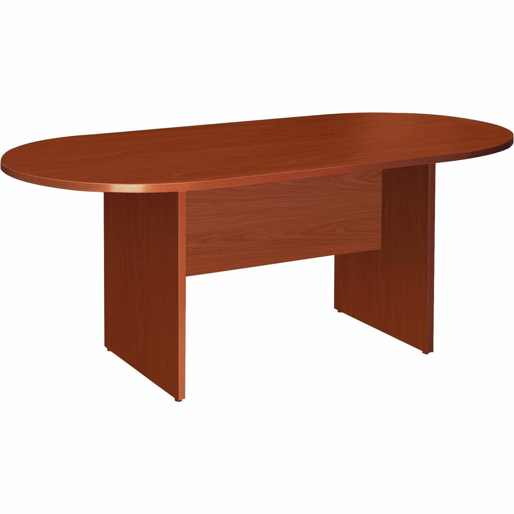 Lorell 72&quot; Oval Conference Table, Top and Base, Cherry