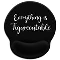Limkrian Black Ergonomic Mouse Pad With Wrist Rest, Gaming Mousepad Wrist Support With Non-Slip Pain Relief Pu Base, Cute Comput