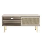 Modway Cambria Rattan and Particleboard TV Stand for TVs up to 47" in White