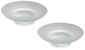 PEFKO PFK042 Table Top Frosted Glass Soap Dish/Soap Case/Soap Holder for Bathroom/Washbasin/Kitchen (Round [ Combo Pack of 2 ])