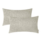 BRAWARM Chenille Throw Pillow Covers 12x20 Inches - Taupe Chenille Lumbar Pillow Covers Pack of 2, Solid Dyed Soft Chenille Pill