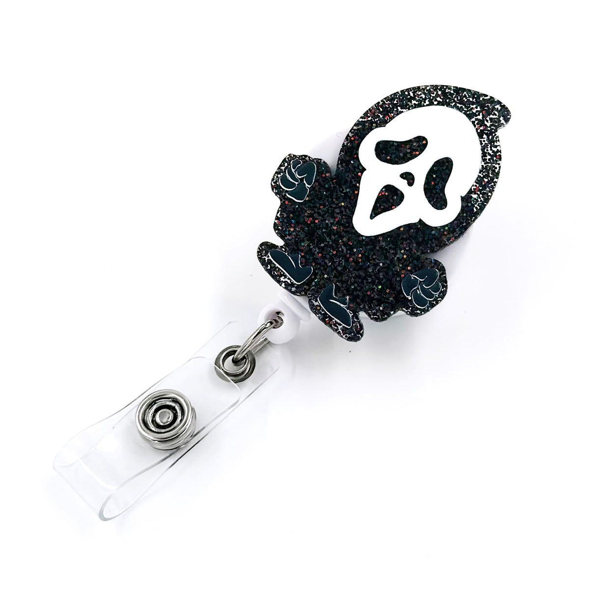 Halloween Badge Reel Retractable With Id Clip Cute Funny Spooky Badge Clip Holiday Name Badge Accessories, For Nurse Office Work