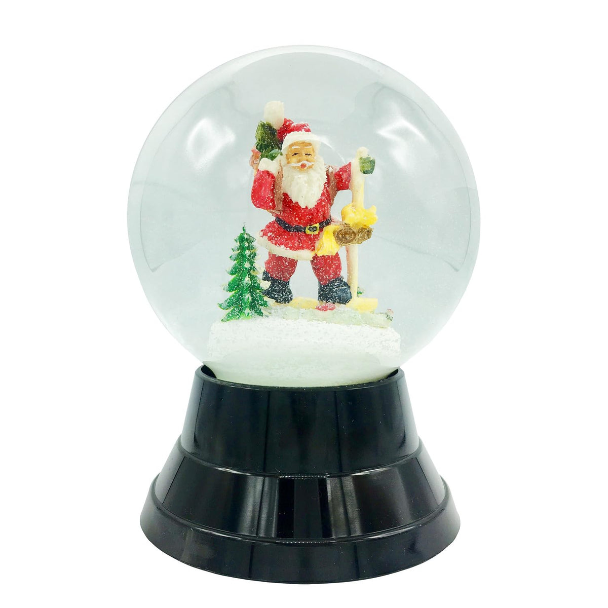 Alexander Taron Pr1761 Perzy Snowglobe-Large Santa Snow Ball-7&quot; H W X 4.75&quot; D, White