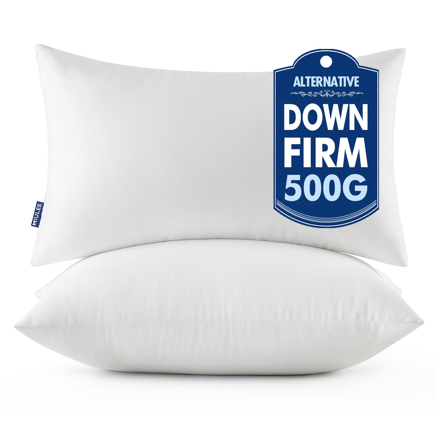 MIULEE Throw Pillows Inserts, Pack of 2 16x24 Inch 100% Virgin Fiber Filling Bed Couch Pillows