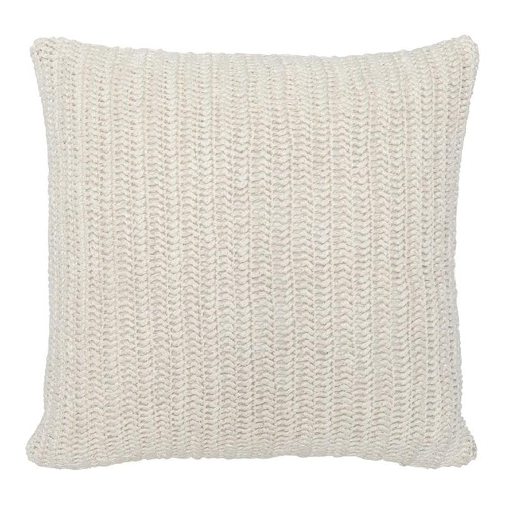 Universal Lighting and Decor Kosas Home Marcie 22&quot; Belgian Flax Linen Knitted Throw Pillow in Ivory