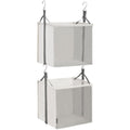 STORAGE MANIAC 2Tier Hanging Closet Organizer, Fabric Storage Baskets with Hooks, Closet Shelves for Dorm Room, Apartment, Bedr