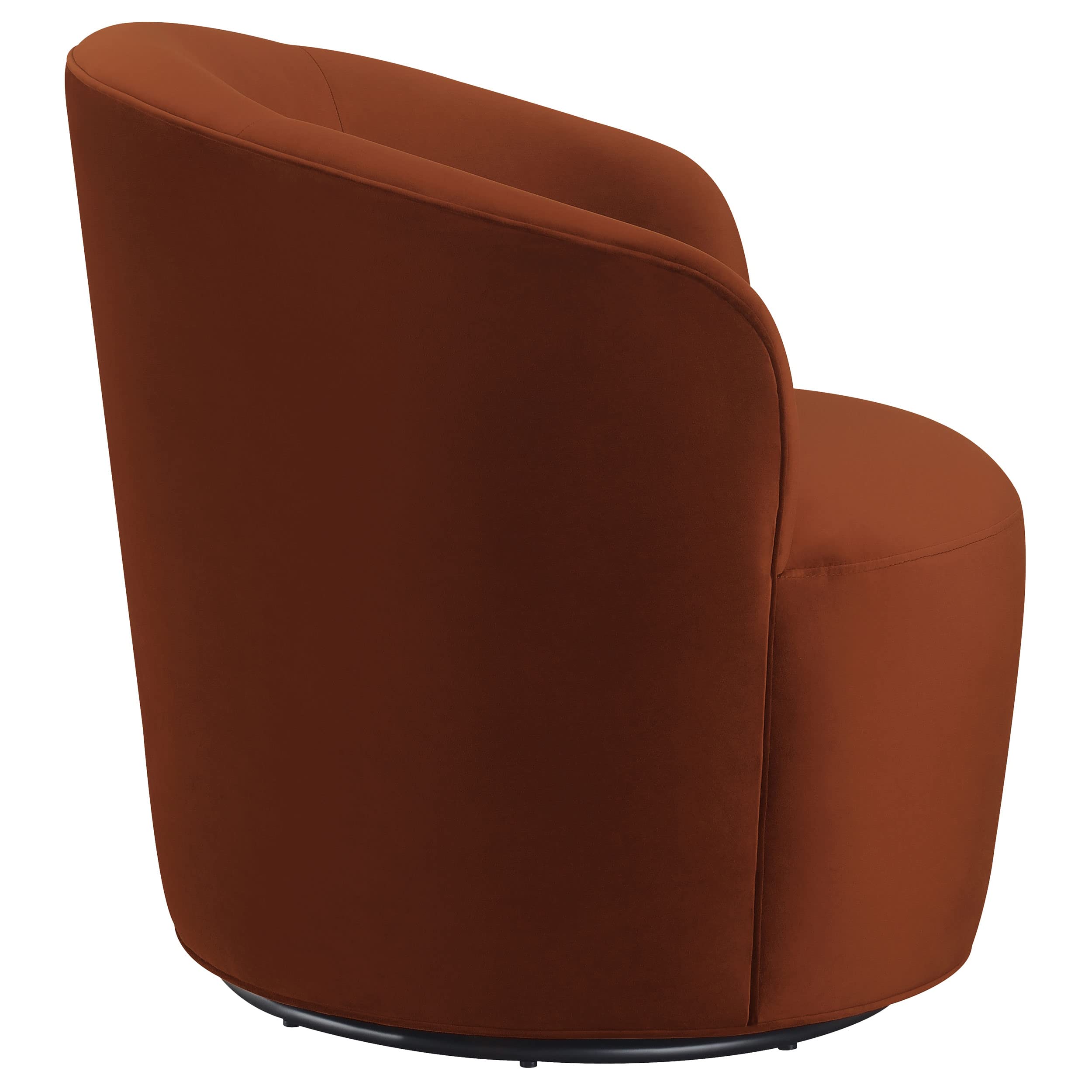 Coaster Home Furnishings Joyce Sloped Arms Swivel Chair Burnt Orange