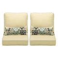 Aoodor 22' X 24' Outdoor Deep Seat Chair Cushion Set,Olefin Fabric Slipcover And Sponge Foam- Green (Set Of 2 Seats, 2 Backs,