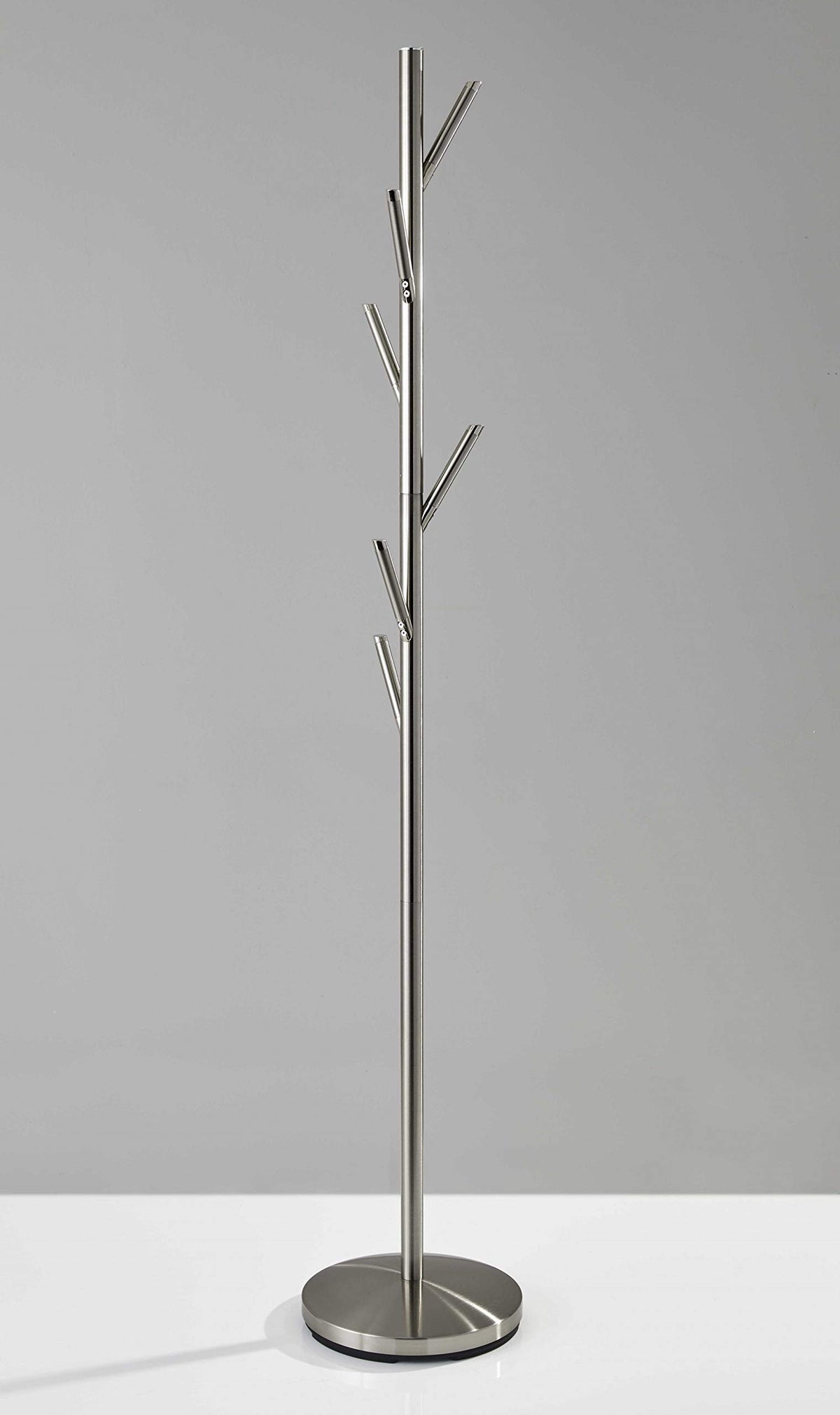 HomeRoots 12' X 67' Brushed Steel Brushed Steel Coat Rack