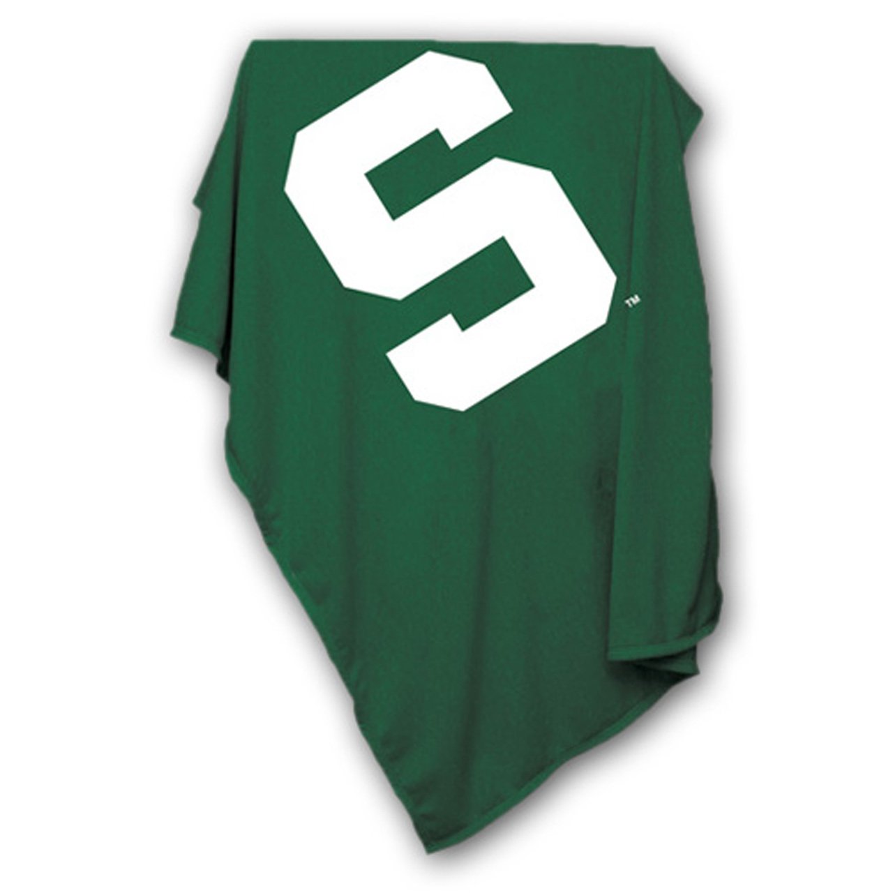 Logo Brands NCAA Michigan State Spartans Sweatshirt Blanket Team Color - Perfect for Bedroom Decor, Stadium Blanket, Camping, Gr