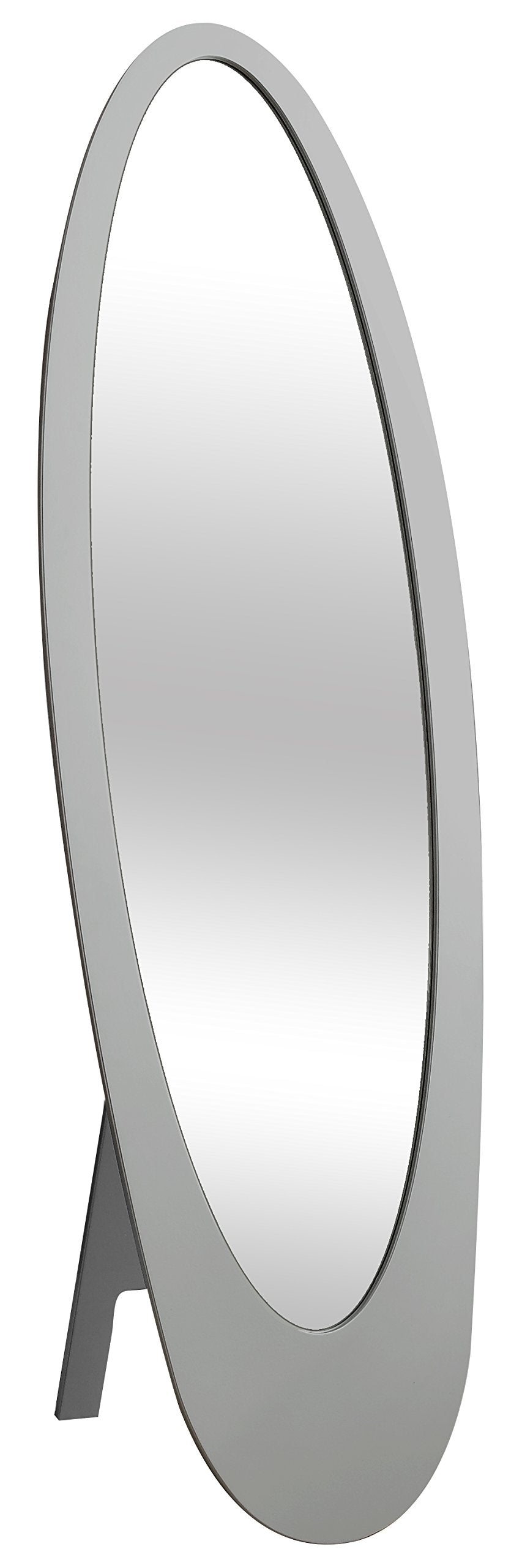 Monarch Contemporary Oval Cheval Mirror, Grey