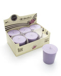 Pure Wisteria Soy Votive Candles - Scented with Essential & Natural Oils - 6 Purple Natural Votive Candle Refills - Flower & Flo