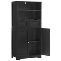 Iwell Tall Bathroom Cabinet, Storage Cabinet with 2 Drawers & Adjustable Shelves, Bathroom Storage Cabinet for Living Room, Dini