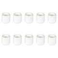 Mega Candles 10 pcs White 1/2 Inch Diameter Ceramic Chime Ritual Spell Candle Holders, Great for Casting Chimes, Meditation, Rit