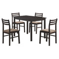 Monarch Specialties Veneer 5-Piece Dining Set, Cappuccino