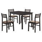 Monarch Specialties Veneer 5-Piece Dining Set, Cappuccino