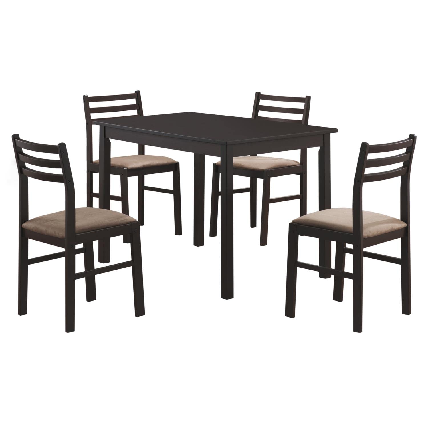 Monarch Specialties Veneer 5-Piece Dining Set, Cappuccino