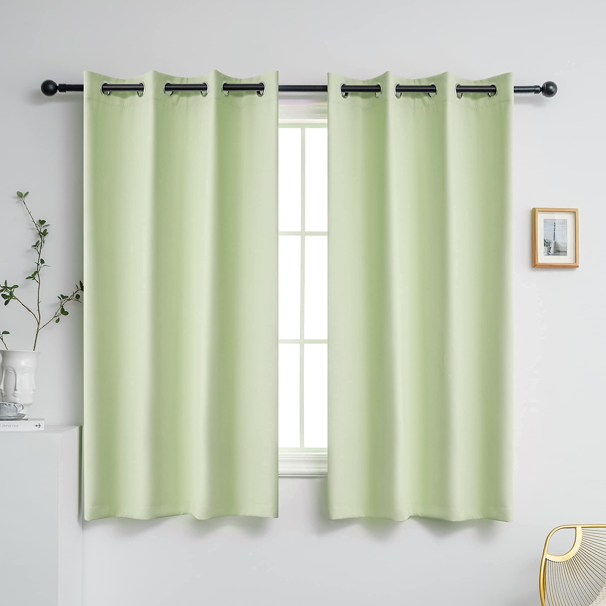 Ygo Kids Room Darkening Curtains For Bedroom 63 In Length Nursery Moderate Blackout Curtains For Boys Room Triple Weave Window C