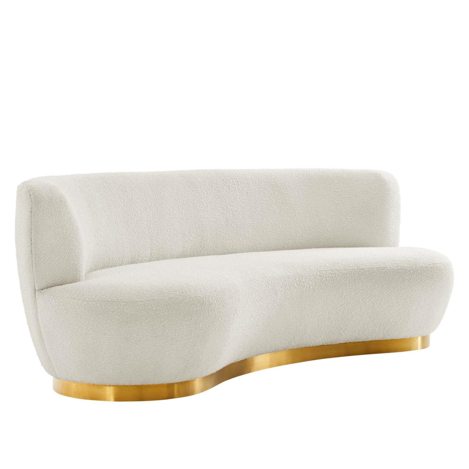 Modway Kindred Upholstered Fabric Sofa With Gold Ivory Finish Eei-5487-Gld-Ivo