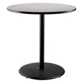 National Public Seating Nps 36&Quot; Round Cafe Table With Round Base, 42&Quot; Height, Particleboard Core/T-Mold, Grey Nebula Top, Black Frame