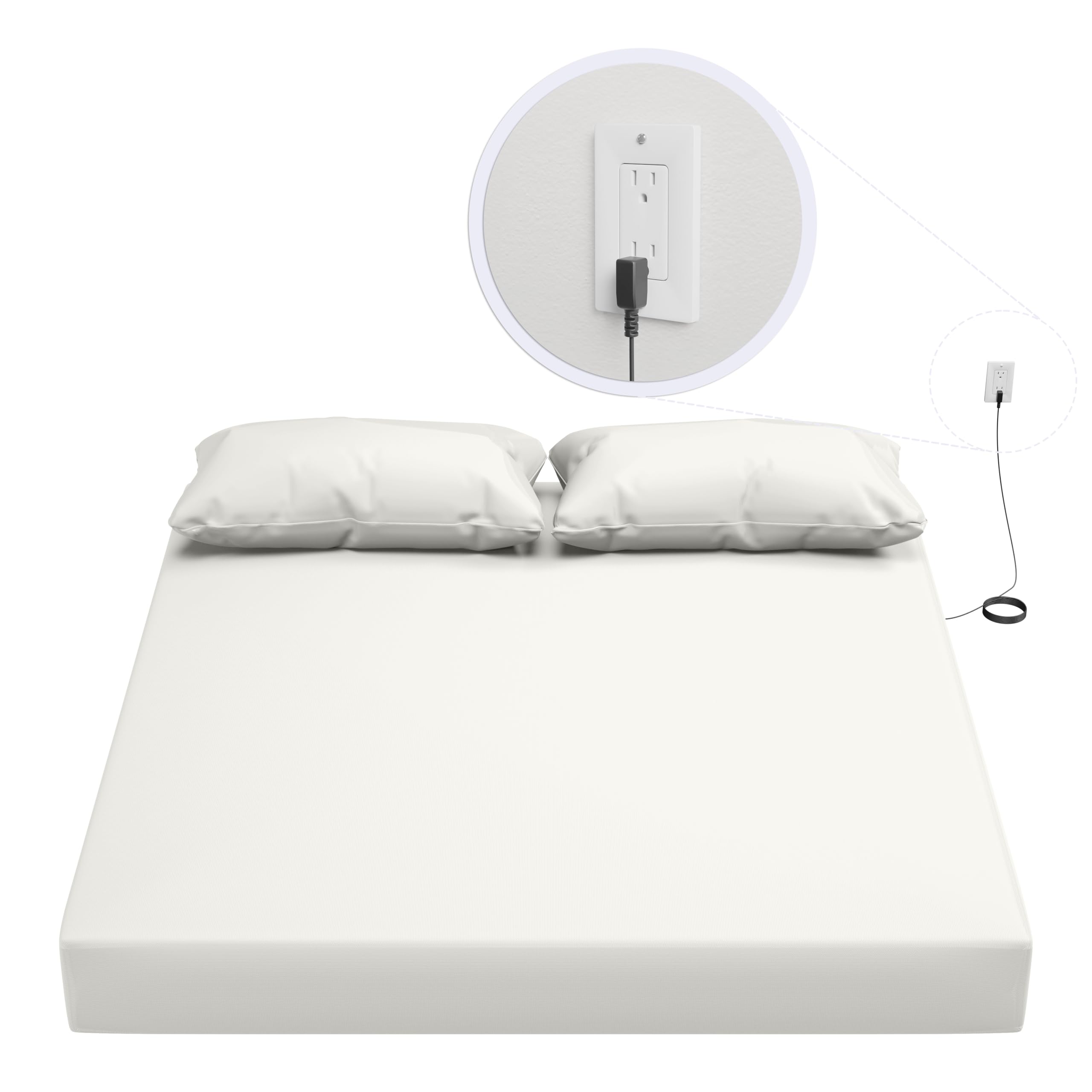 Hooga Grounding Sheet, Twin Size, Organic Fitted Grounded Sheet, Earth Connected Bedding (75''x39''x15'') Pure Silver Fiber and 