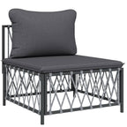 vidaXL Patio Furniture Set 9 Piece, Sectional Sofa with Cushions, Patio Lounge Set for Outdoor Garden Lawn Backyard, Anthracite Steel