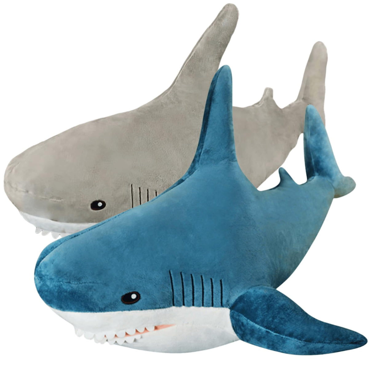 Ryttir 2 Pack 23.6 Inch Big Shark Stuffed Animals,Soft Chonky Shark Toys Shark Pillows Stuffed Shark Boy'S And Girl'S Room D  Co