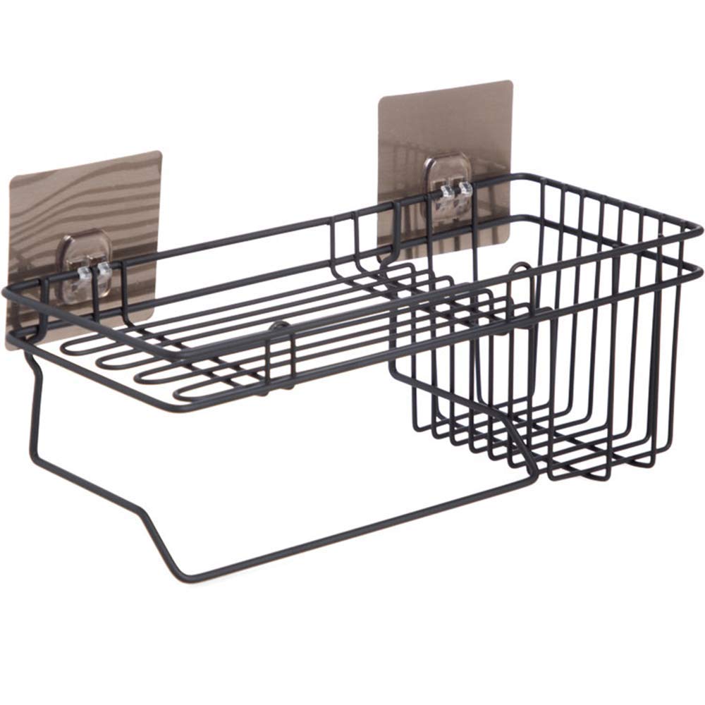 PRAMUKH STORE Wire basket that suctions onto shower walls or bathroom and vanity mirrors to hold your shampoo, conditioner and l
