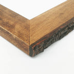 Ikeree 6X6 Rustic Picture Frames With Natural Bark Edges, Brown Wood Photo Frame For Tabletop Or Wall Mounting Display