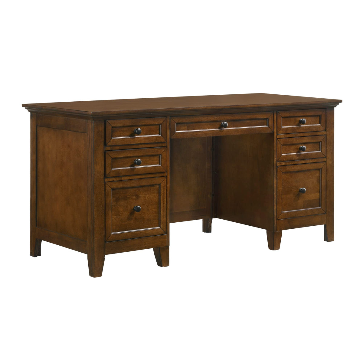 Intercon San Mateo Home Office 62&quot; Wide Executive Desk with 7 Drawers, Tuscan Furniture