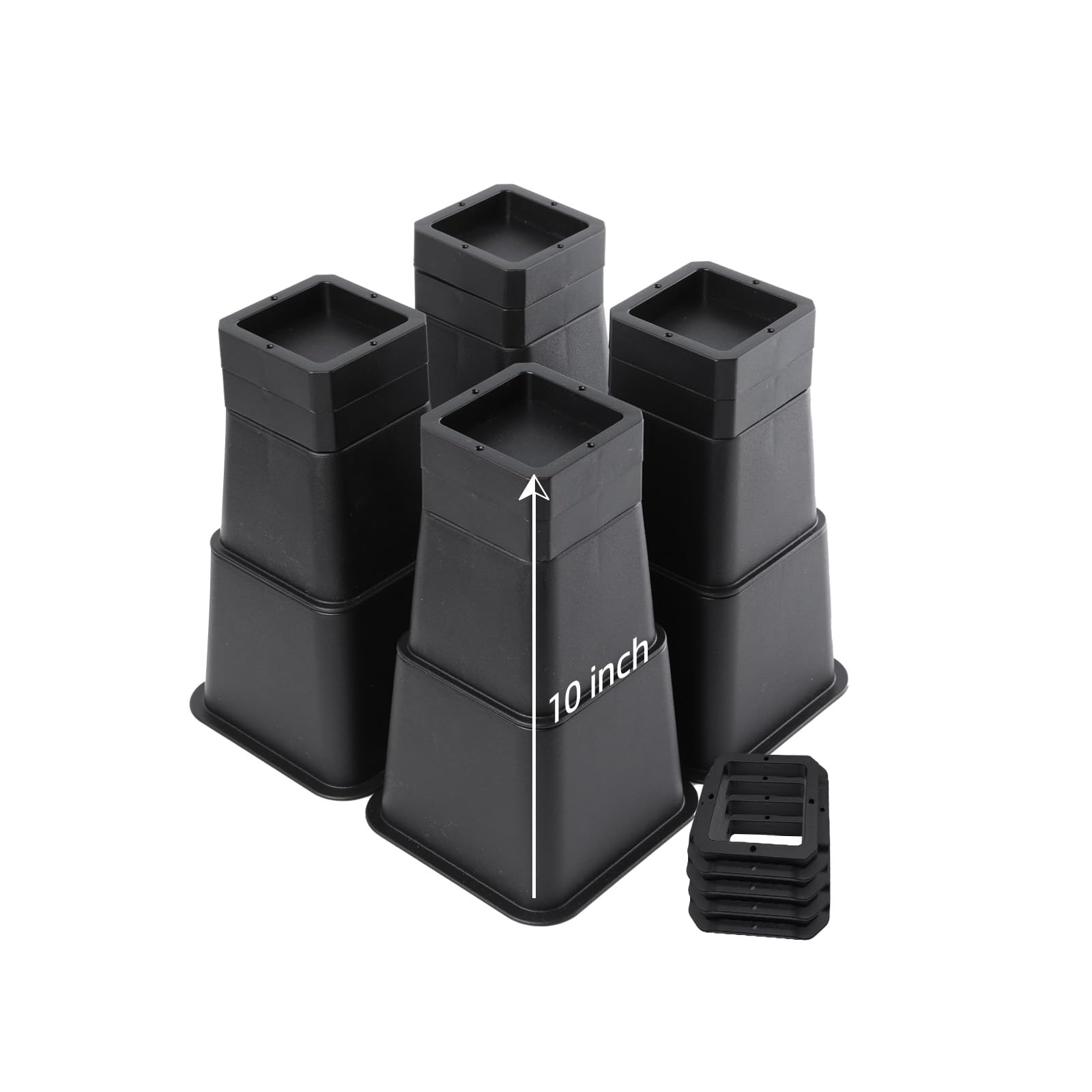 6 Inch By 2 Inch Riser Bed Risers, Oversized Furniture Risers, 1/2/3/4/5/6/7/8/9/10 Inches Ad ...