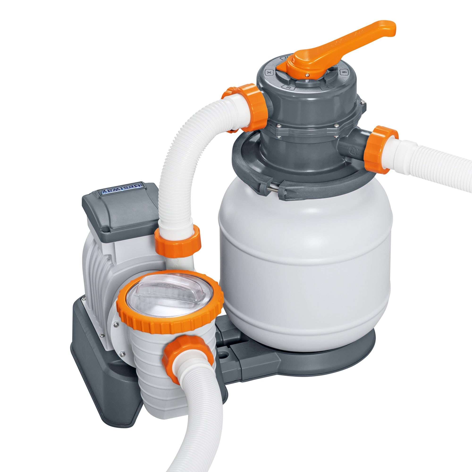 Bestway 58498E Flowclear 1500 Gallon Sand Filter Pump For Above Ground 300 To 11,200 Gallon Swimming Pools With Adapter, (Sand I